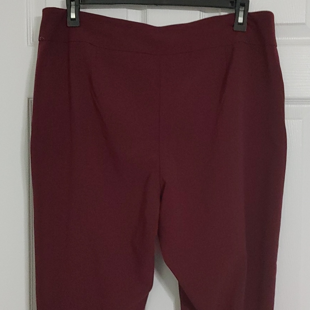 Avenue Tummy Control Straight Leg Trouser Pants in Burgundy Women's sz 16 Classy - Picture 5 of 6